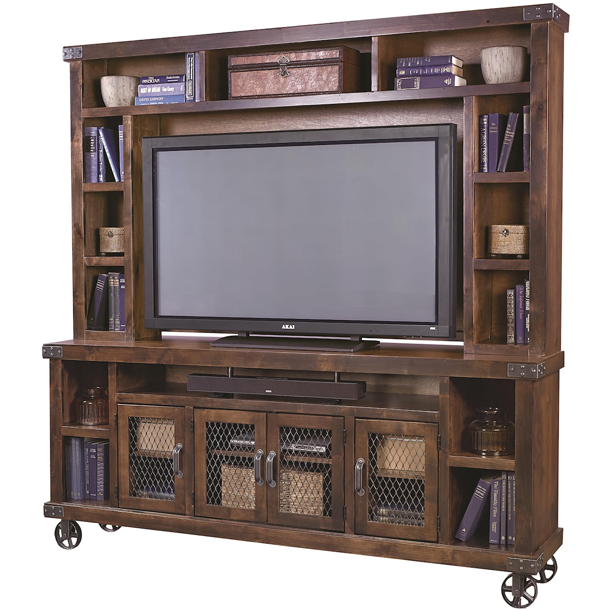 Aspenhome Industrial 84" Console with Hutch