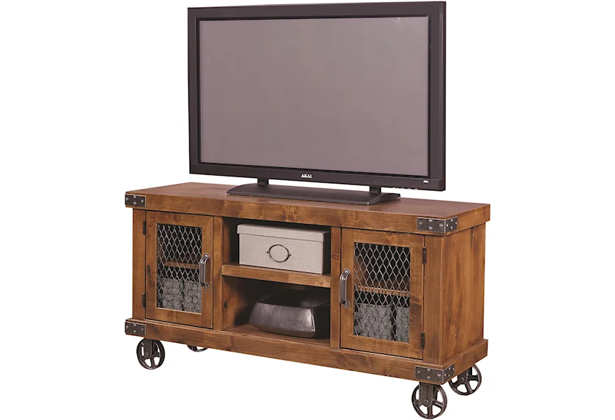 Industrial 55" Console by Aspenhome at Stoney Creek Furniture 