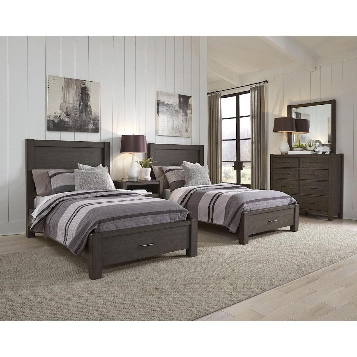 Aspenhome Yukon California King Storage Panel Bed