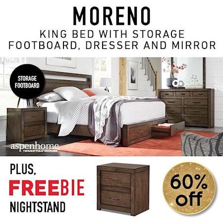 Moreno King Bedroom Package with FREEBIE!