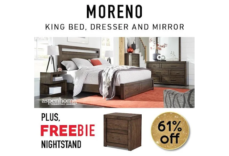 Moreno Moreno King Bedroom Package with FREEBIE! by Aspenhome at Morris Home