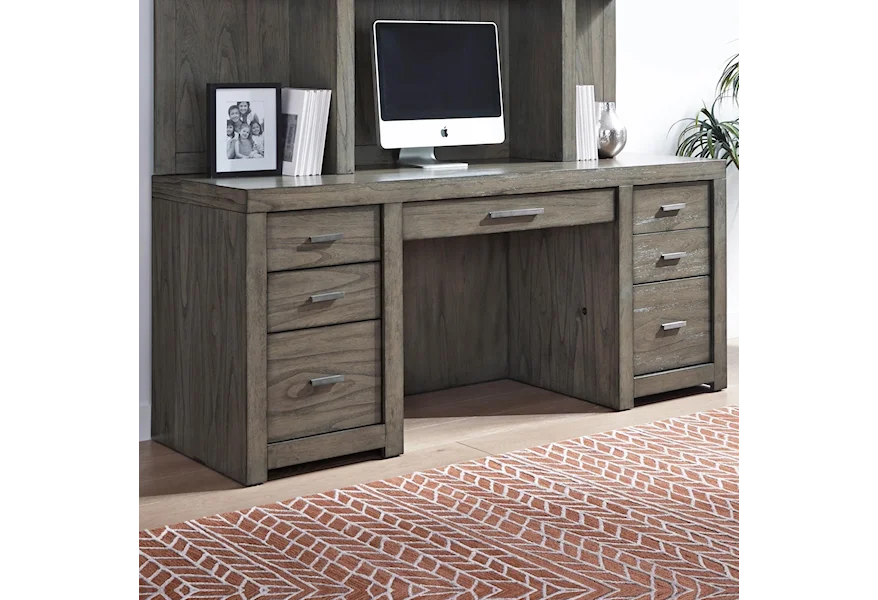 Modern Loft 72" Credenza Desk by Aspenhome at Sheely's Furniture & Appliance
