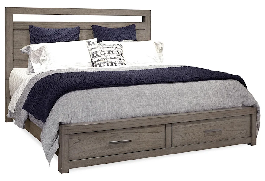 Modern Loft Queen Storage Bed by Aspenhome at Red Knot