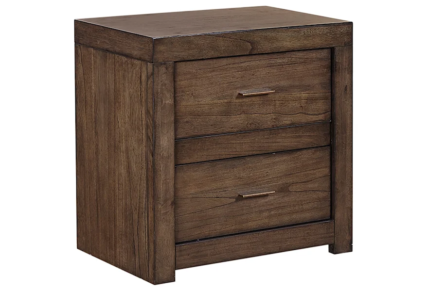 Modern Loft 2 Drawer Nightstand with Power by Aspenhome at Stoney Creek Furniture 