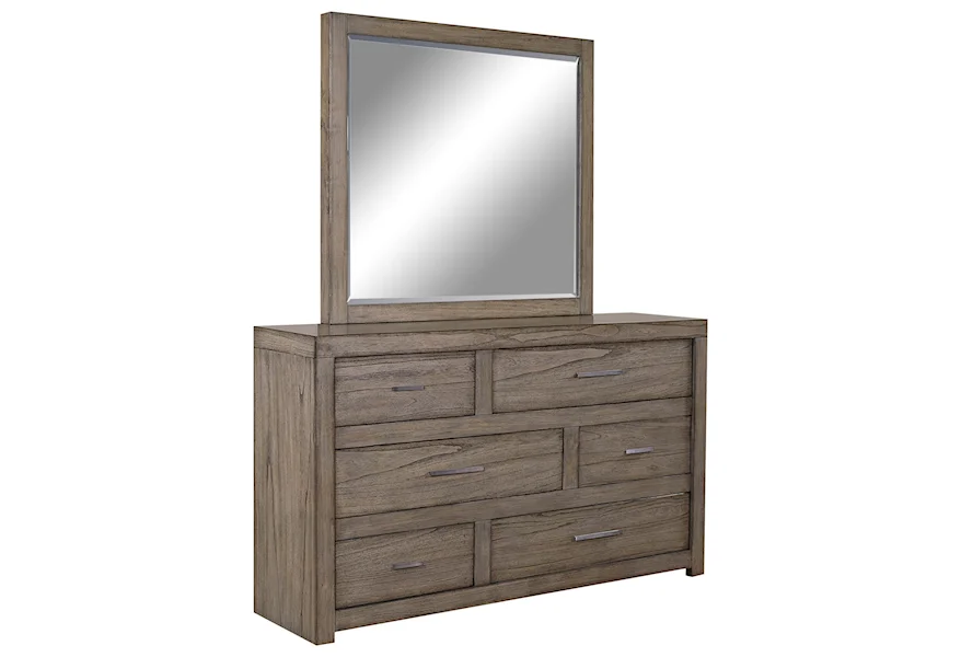Modern Loft Dresser and Mirror Set by Aspenhome at Sheely's Furniture & Appliance