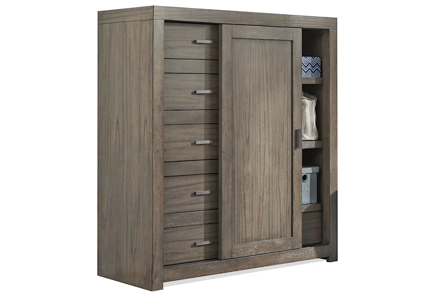 Modern Loft Sliding Door Chest by Aspenhome at Sheely's Furniture & Appliance