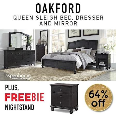 Oakford Queen Bedroom Package w/Freebie!