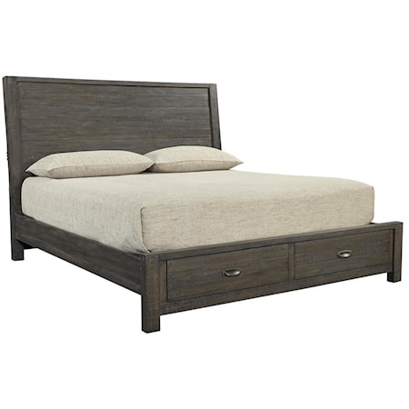 Cal King Sleigh Storage Bed
