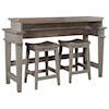 Aspenhome Reeds Farm Console Bar Table with Two Stools