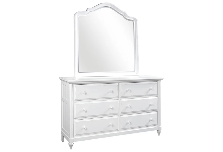 RockFalls Dresser and Poster Mirror by Aspenhome at Morris Home