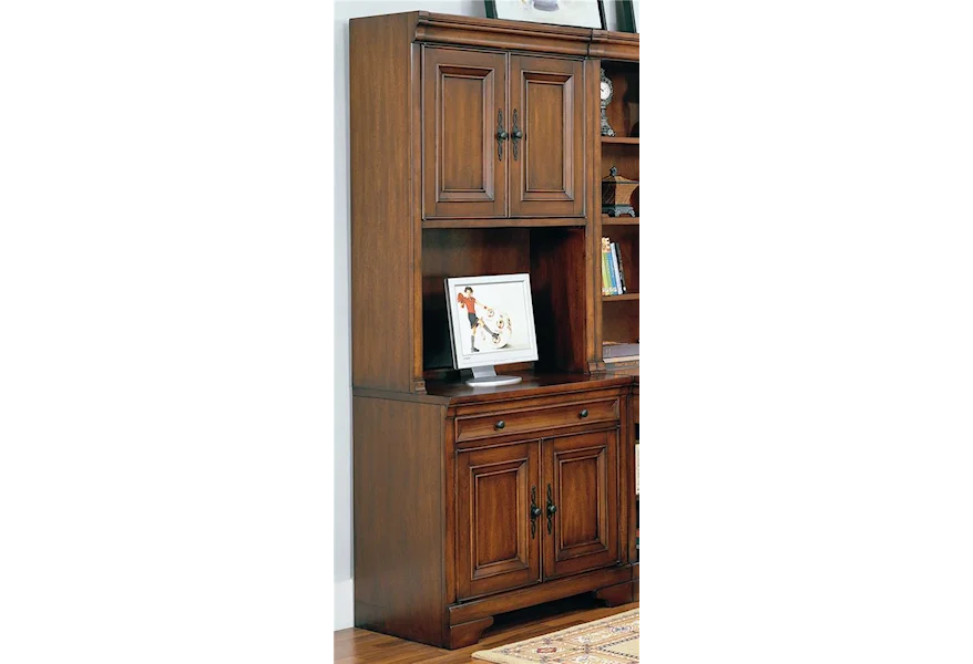 Richmond 34" Computer Desk and Door Hutch by Aspenhome at Z & R Furniture