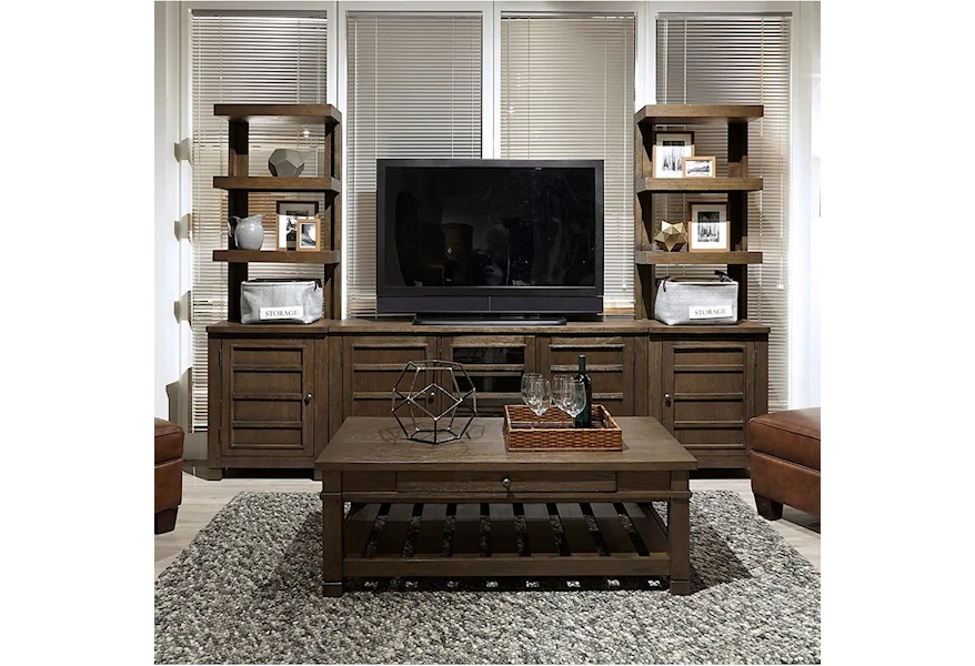 Tucker 65" Console with Piers by Aspenhome at Stoney Creek Furniture 