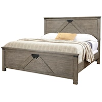 King Panel Bed with USB Ports