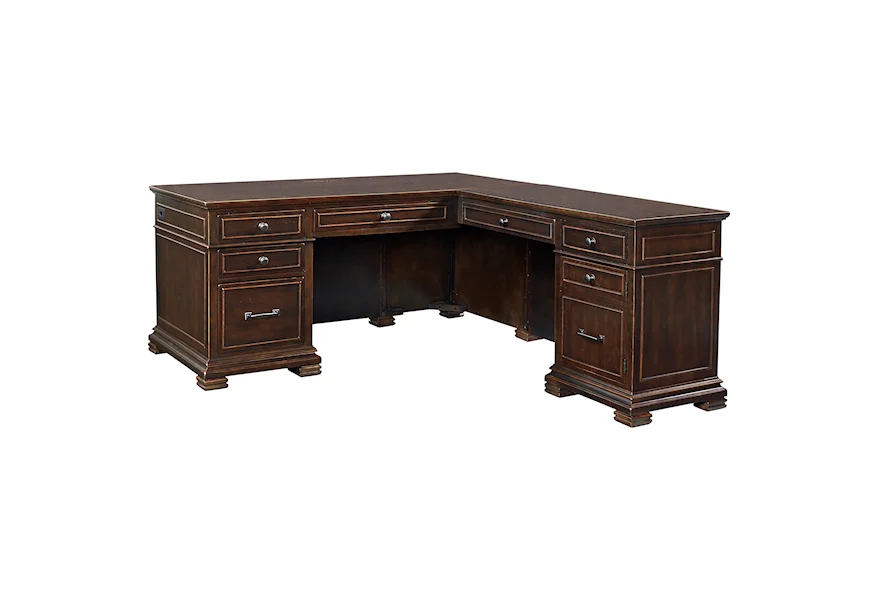 Weston L-Shaped Desk by Aspenhome at Z & R Furniture