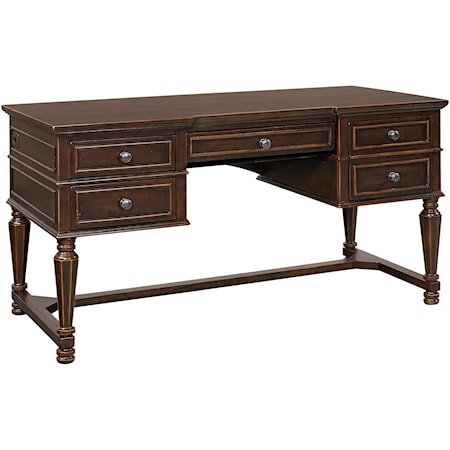 60" Half-Ped Desk with 4 Utility Drawers
