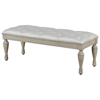 Traditional Upholstered Bed Bench with Button Tufting