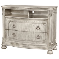 Traditional Media Chest with Cord Access Hole