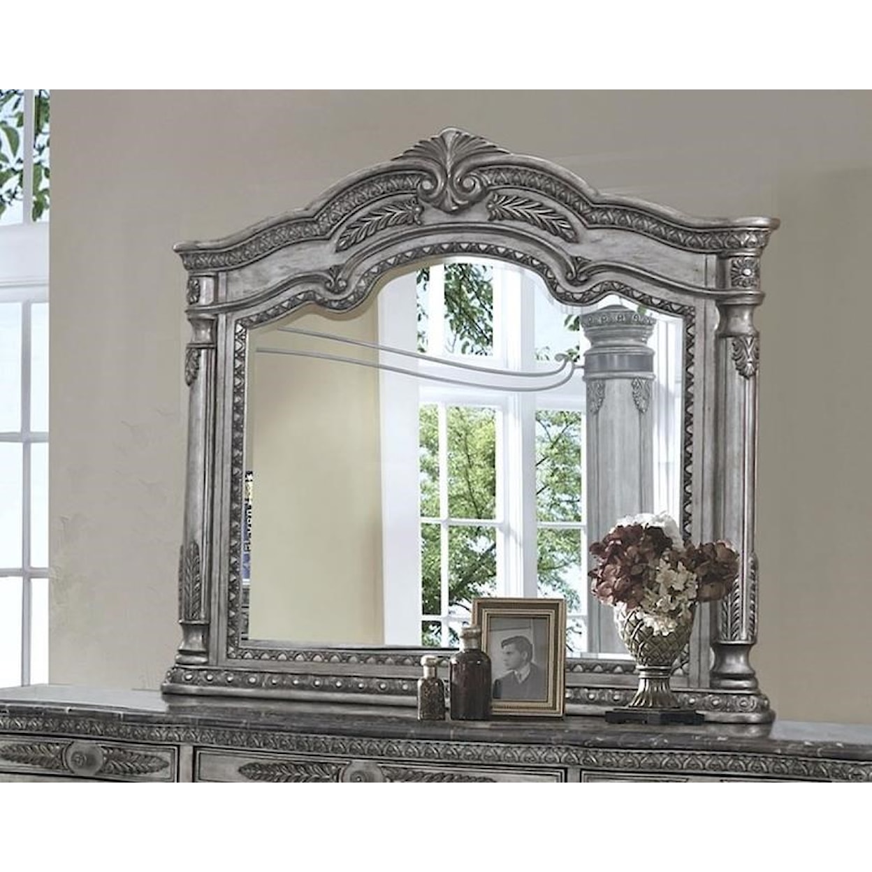 Avalon Antique Platinum Dresser Mirror