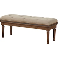 Transitional Upholstered Bed Bench