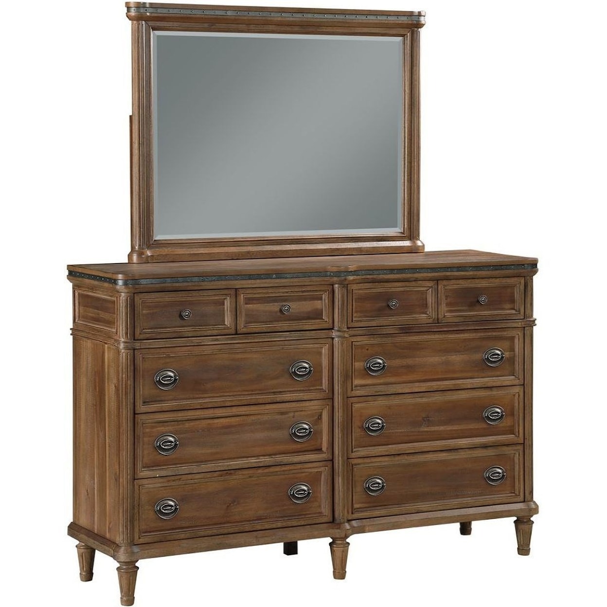 Avalon Furniture Ascot Dresser and Mirror Set
