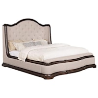 Upholstered Queen Bed with Button Tufting