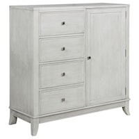 Transitional Door Chest with Valuable Drawers