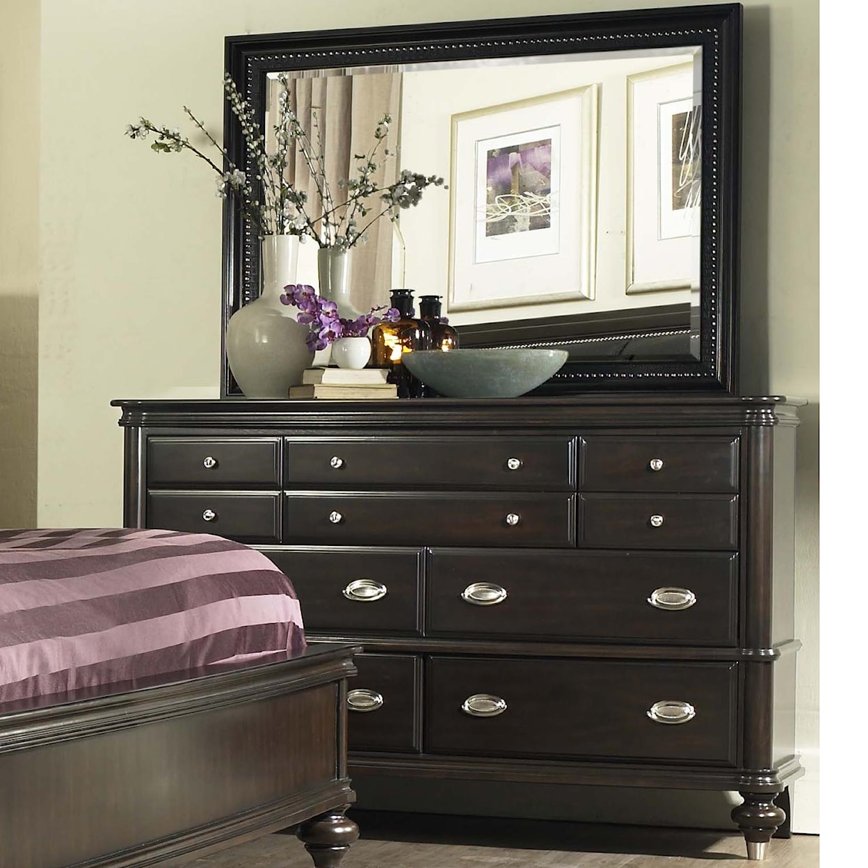Avalon Furniture Dundee Place Dresser and Mirror Set