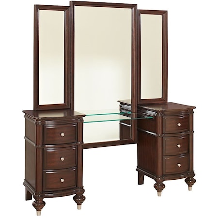 Vanity & Tri Fold Mirror