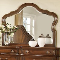 Traditional Dresser Mirror with Serpentine Shape