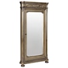 Avalon Furniture Seville Storage Floor Mirror with Bun Feet