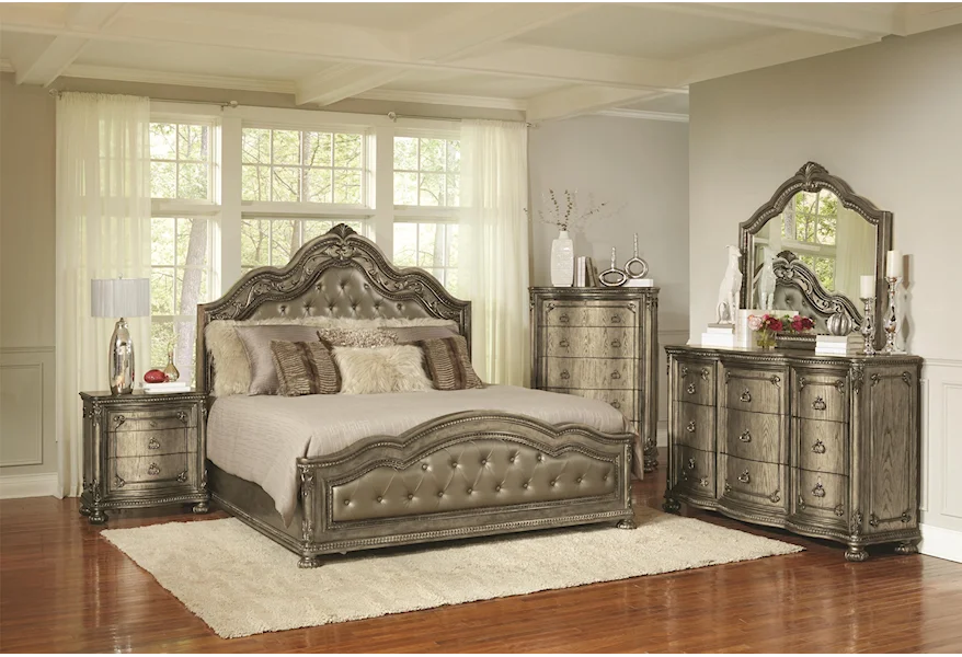 Seville King 5 Piece Bedroom Group by Avalon at Royal Furniture