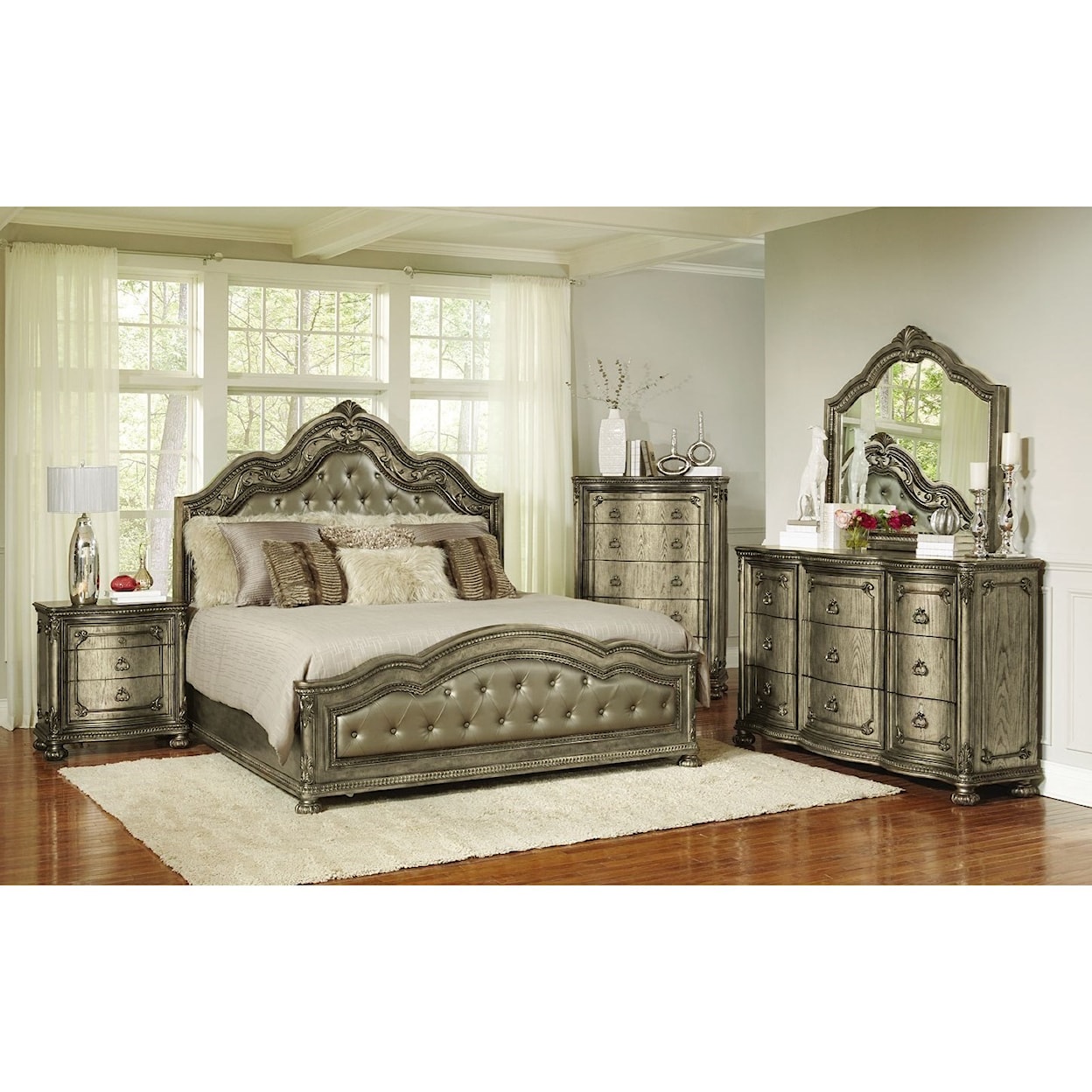 Avalon Furniture Seville Glamorous Queen Bed