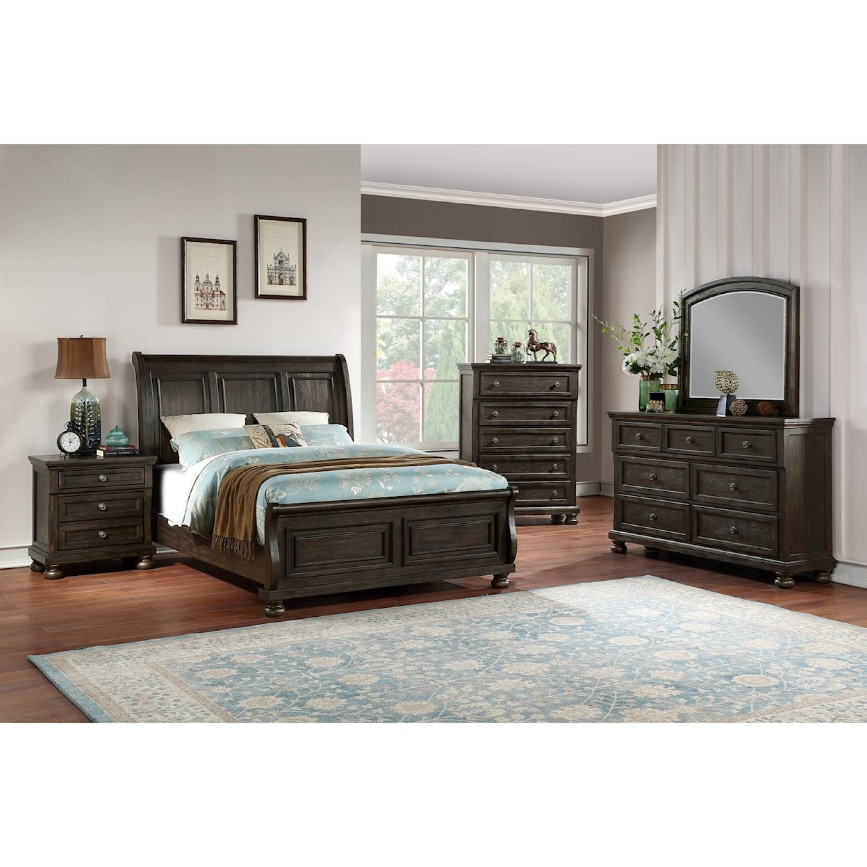 Avalon Furniture B02255 King Sleigh Storage Bed