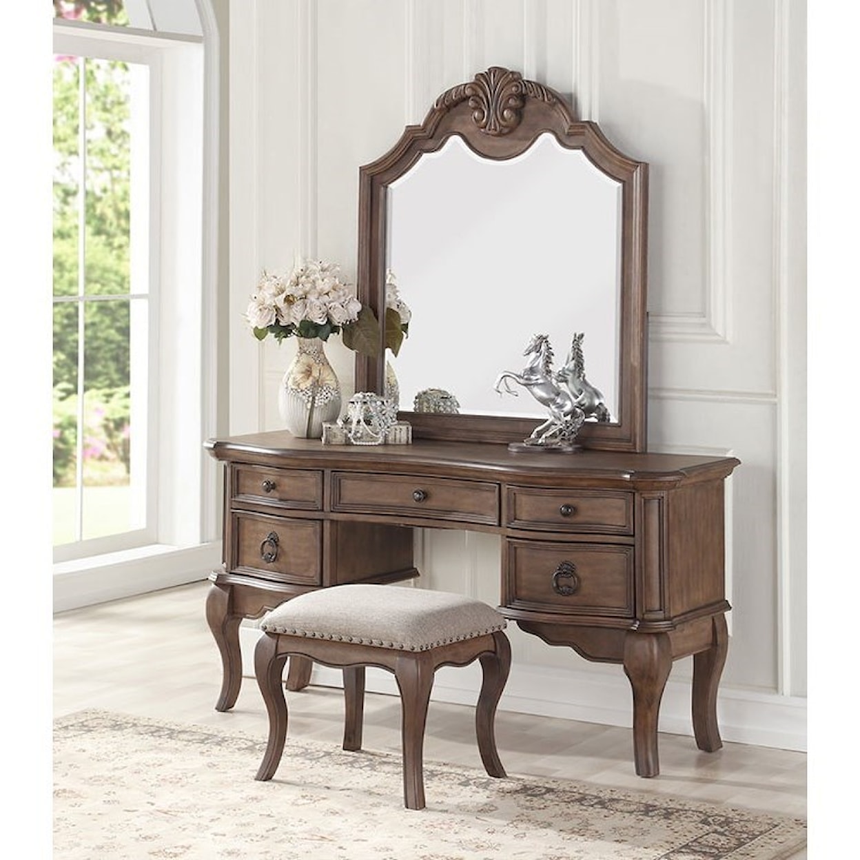 Avalon Furniture Tulsa Vanity Bench