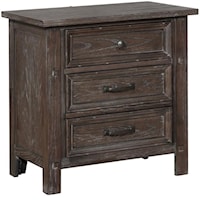 3 Drawer Nightstand with USB Charging Ports