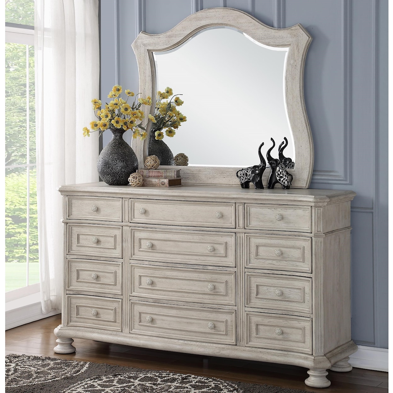 Avalon Furniture Barton Creek Dresser and Mirror