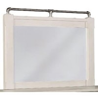 Dresser Mirror with Steel Pipe Accent