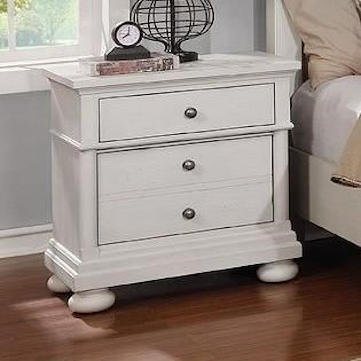 Avalon Furniture Bellville - White Nightstand