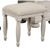 Avalon Furniture Bellville - White Vanity Bench