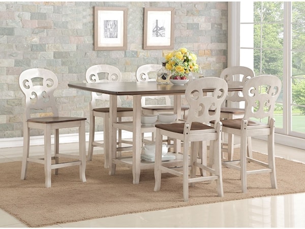 7-Pc Pub Table and Chair Set