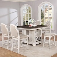 Cottage Kitchen Island and Chair Set