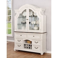 Cottage Buffet and Hutch with Wine Bottle Storage