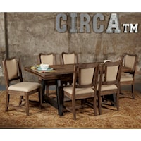 7-Piece Dining Table Set with A-Frame Table & Monroe Dining Chairs
