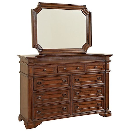 Dresser and Mirror Combo