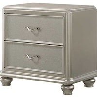 Glam Two Drawer Night Stand