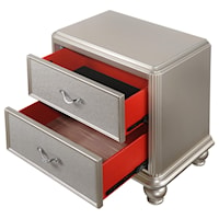 Glam Two Drawer Night Stand