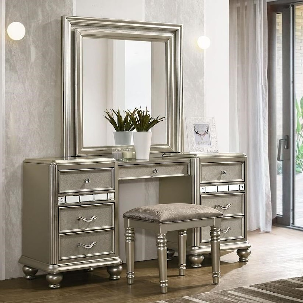 Avalon Furniture Kaleidoscope Vanity Set