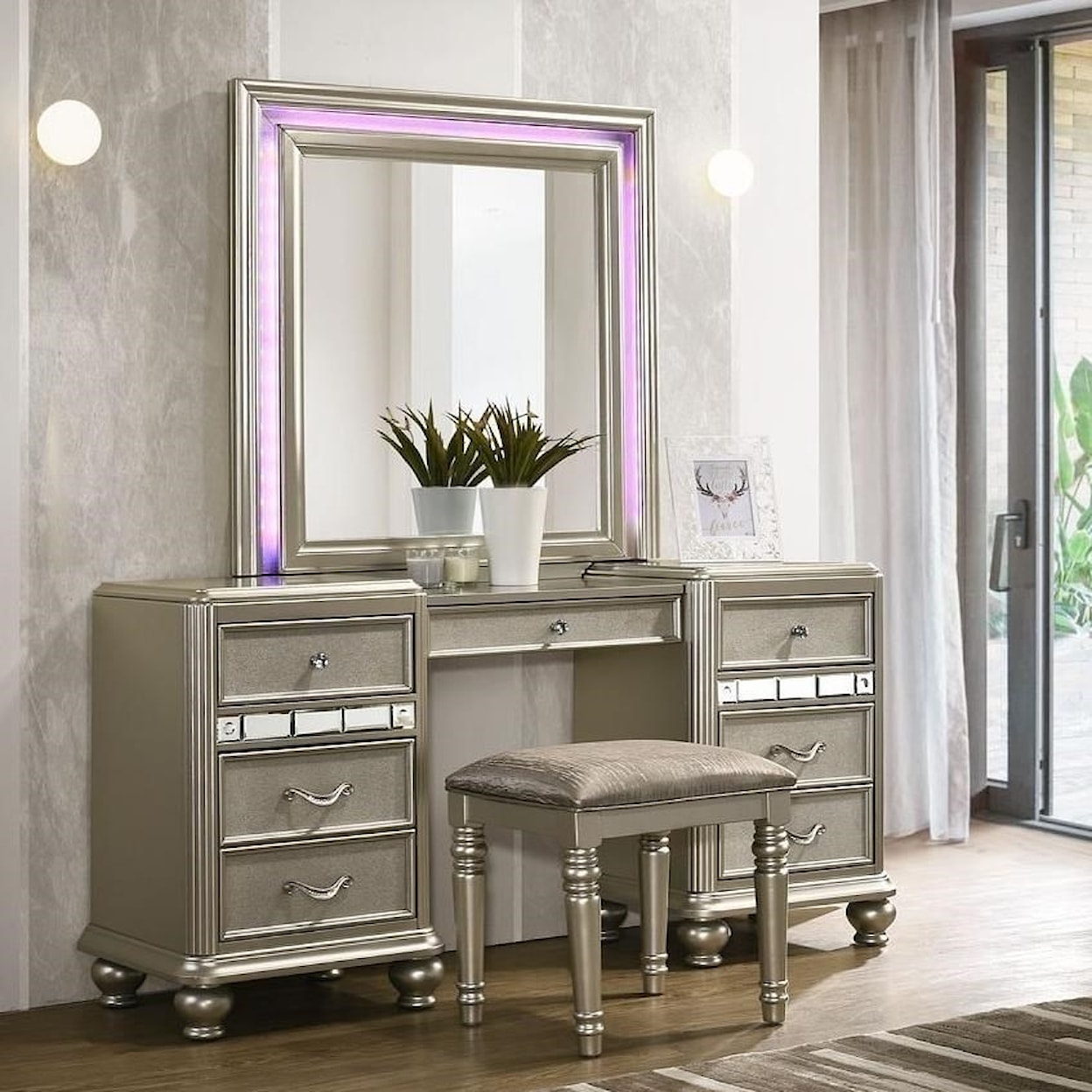 Avalon Furniture Kaleidoscope Vanity Set