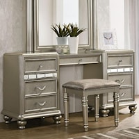 Vanity Desk with Center Drawer