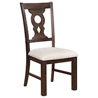 Keyhole Splat Dining Chair with Upholstered Seat